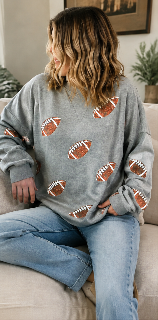 The Sunday Kickoff Sequin Sweatshirt