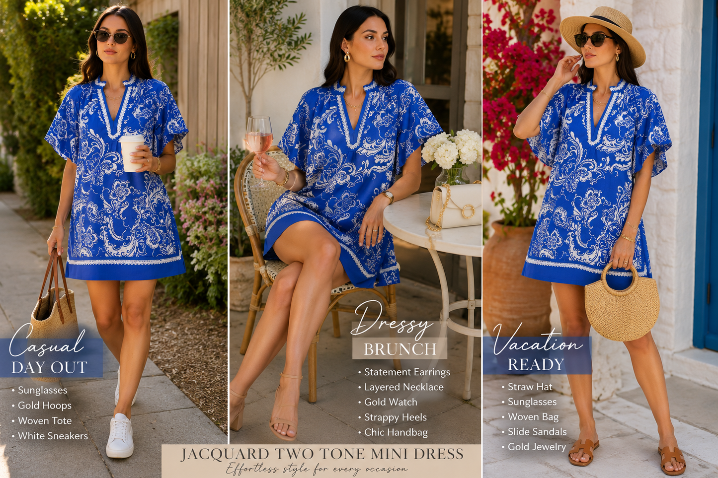 The Jacquard Two Tone Mini Dress