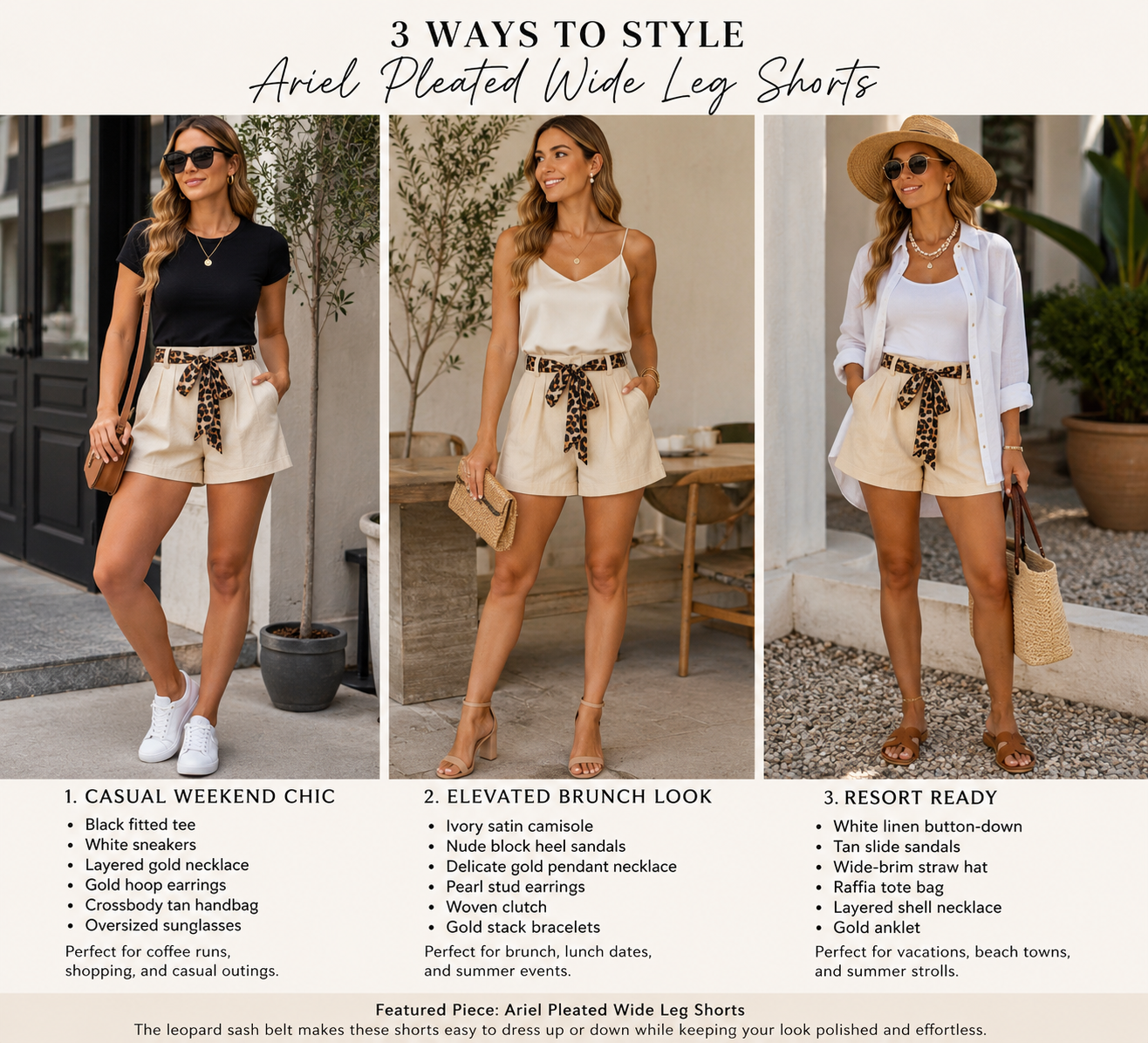 The Kimmie Pleated Wide Leg Shorts
