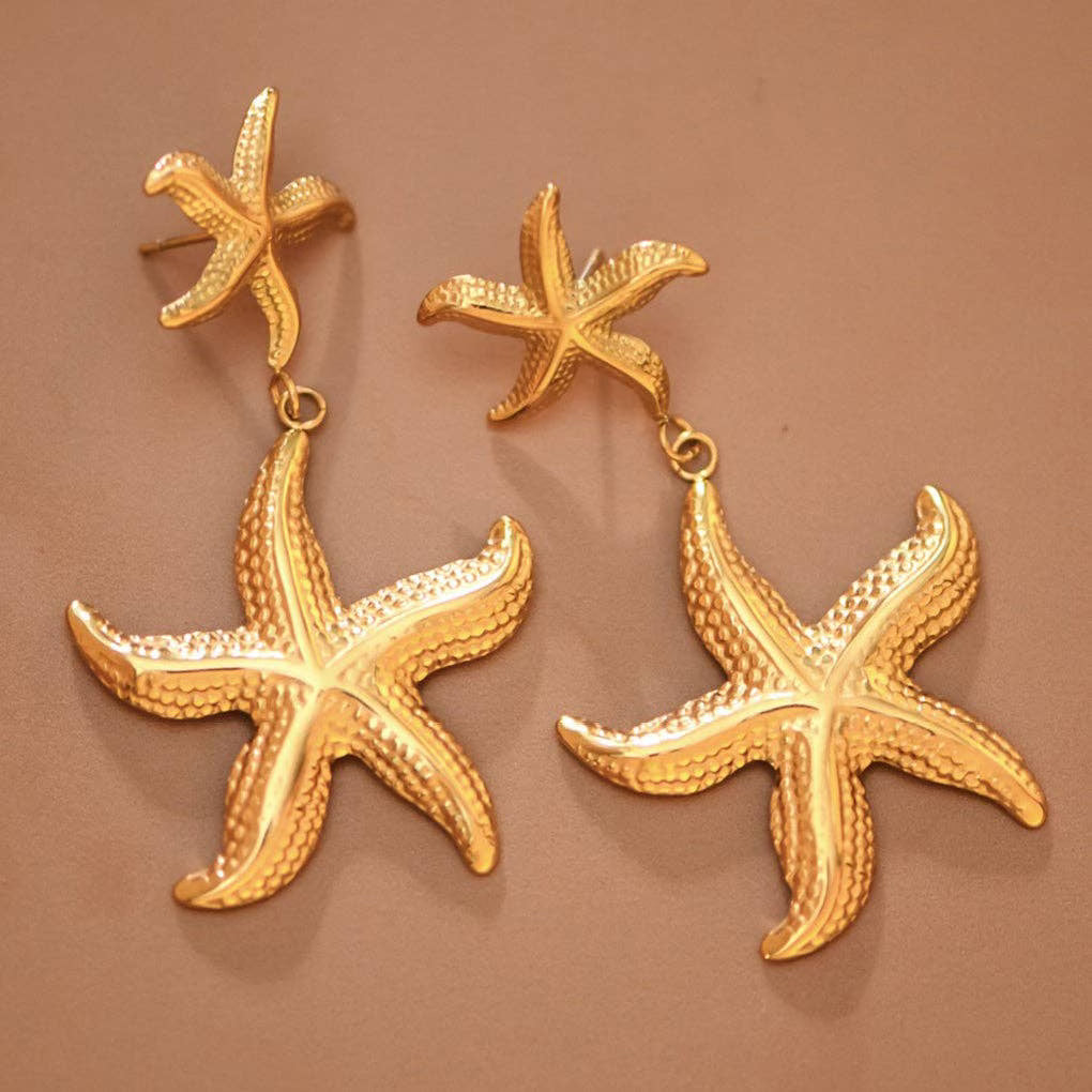 Coastal Starfish Drop Earrings
