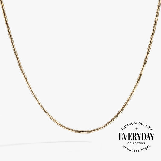 Round Herringbone Charm & Layering Necklace