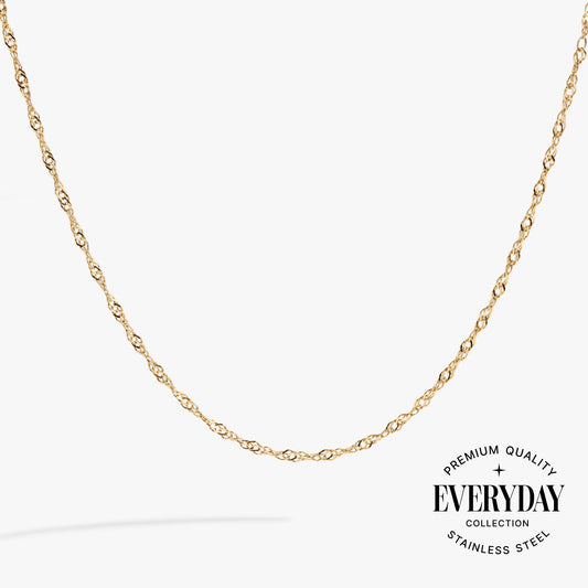 Singapore Chain Charm & Layering Necklace