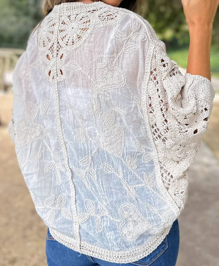 The  Lucienne Crochet Cardigan