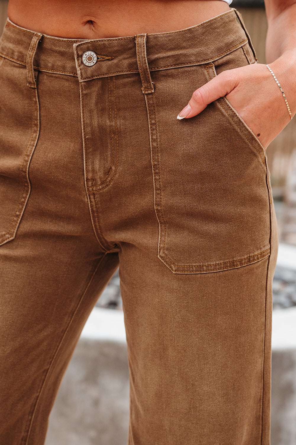 Hudson Cropped Wide Leg Jeans