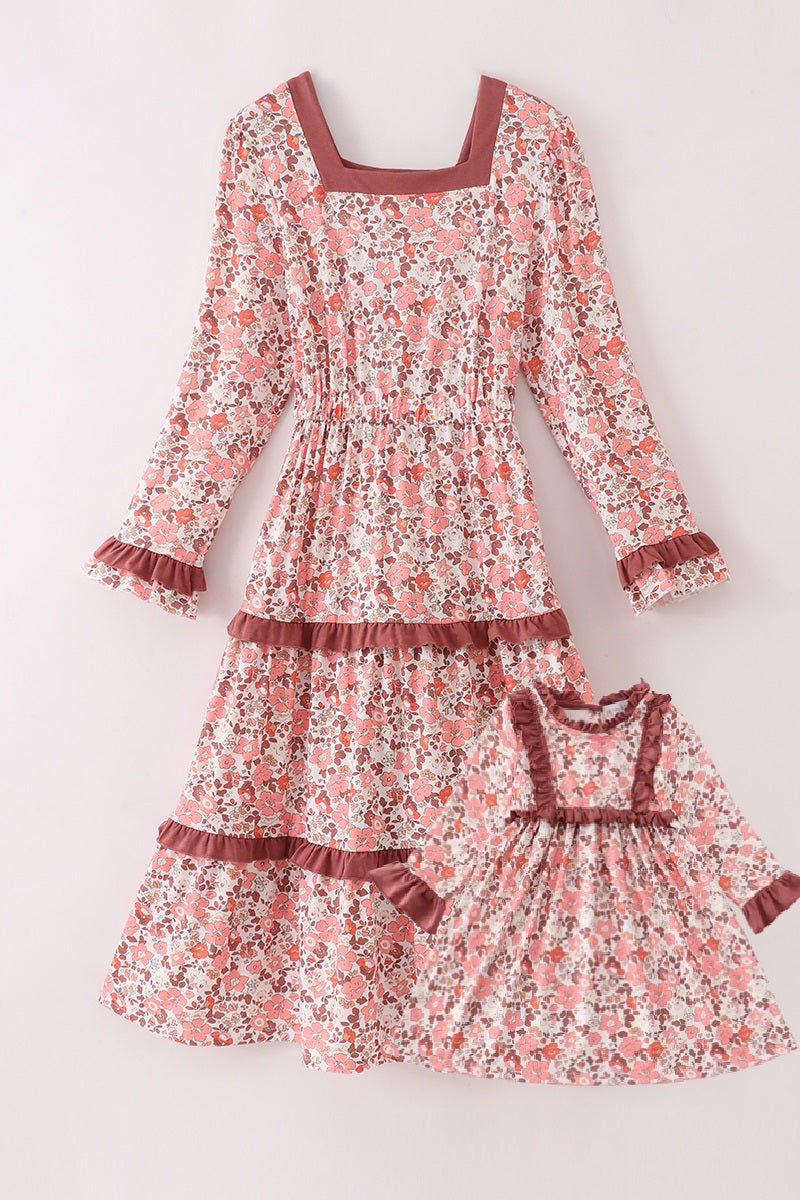 The Autumn Floral Print Mommy & Me Dress