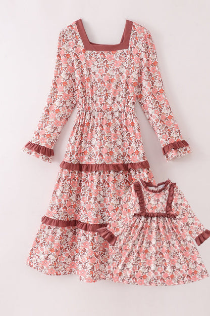 The Autumn Floral Print Mommy & Me Dress