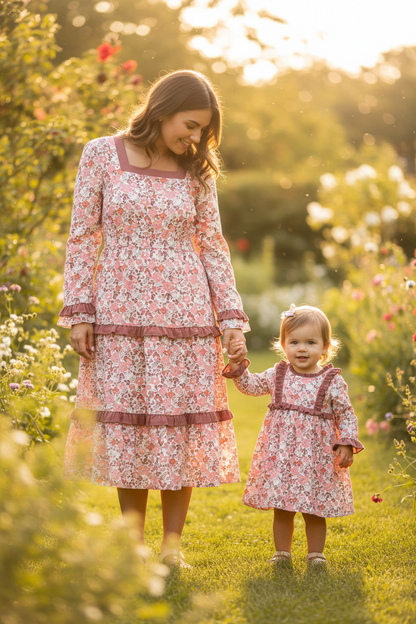 The Autumn Floral Print Mommy & Me Dress