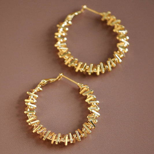 Radiant Textured Hoop Earrings