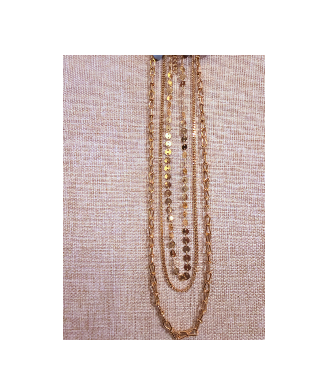 Golden Luxe Triple Layer Chain Necklace