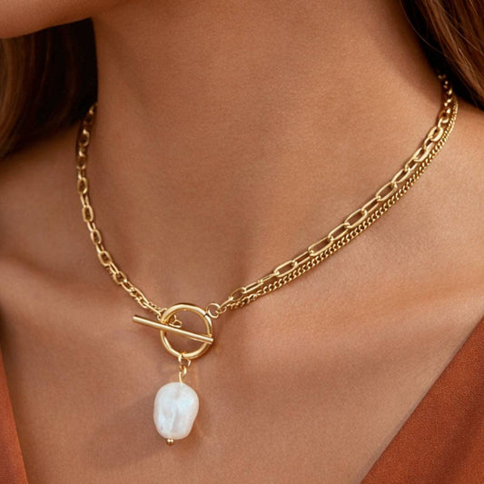 Marina Pearl Toggle Necklace