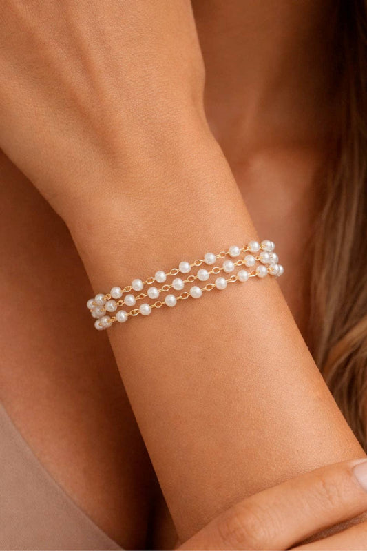 Pearl Elegance Multi-Strand Bracelet