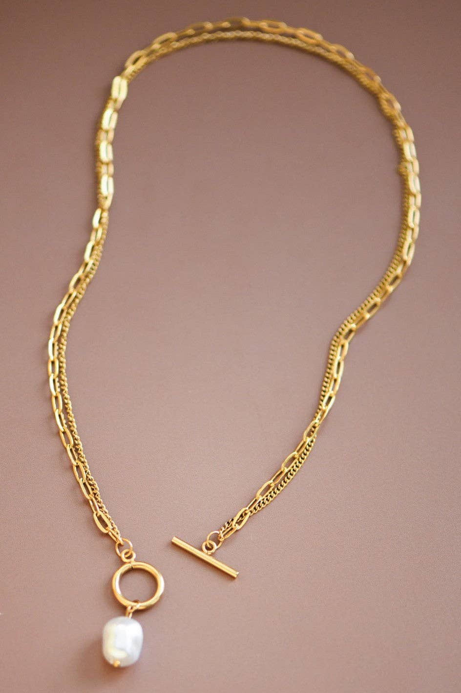 Marina Pearl Toggle Necklace
