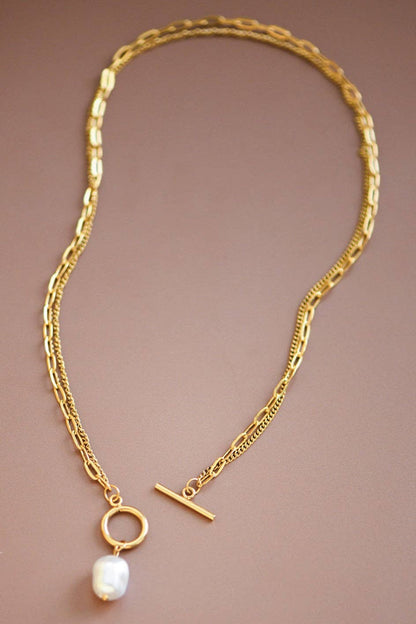 Marina Pearl Toggle Necklace