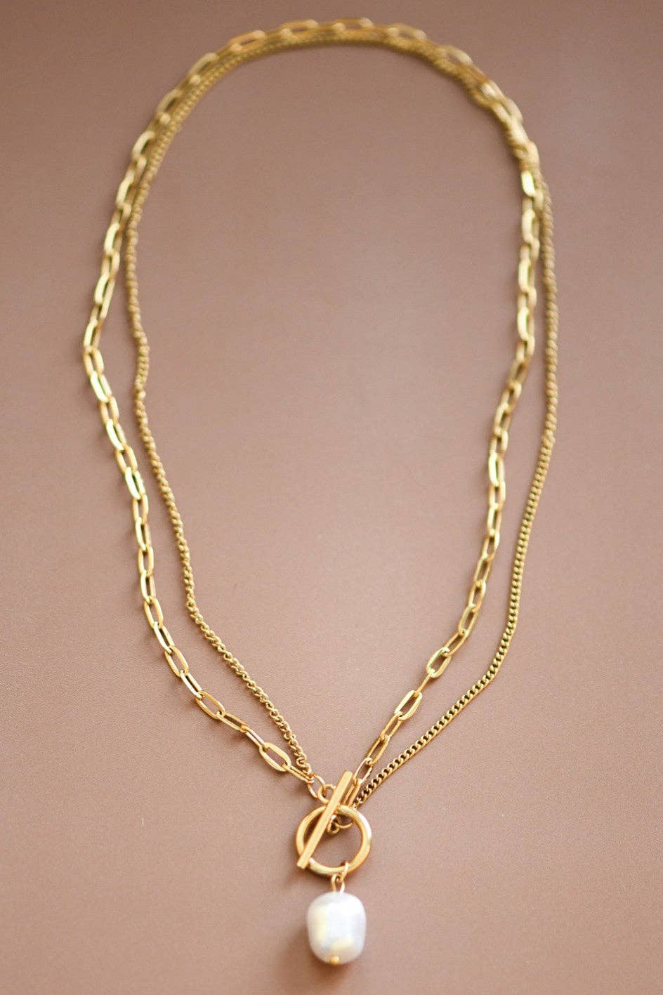 Marina Pearl Toggle Necklace