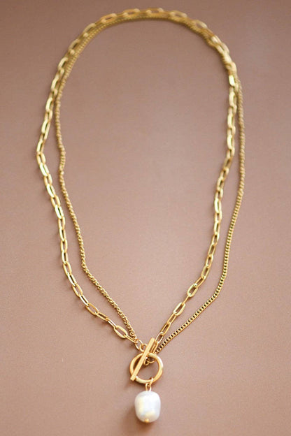 Marina Pearl Toggle Necklace
