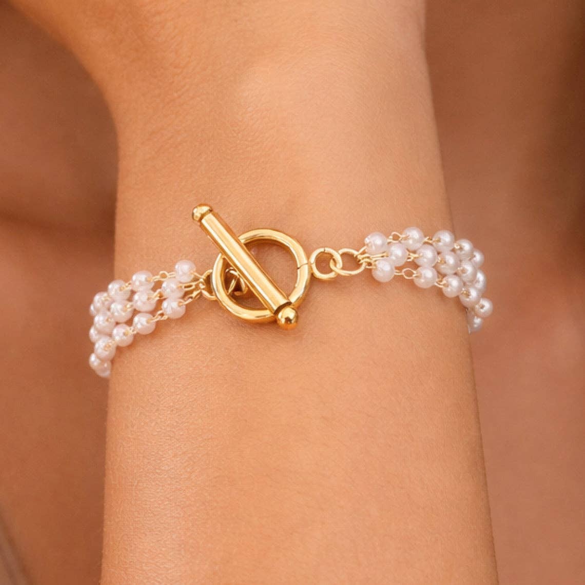 Pearl Elegance Multi-Strand Bracelet