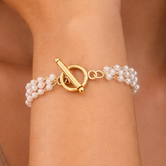 Pearl Elegance Multi-Strand Bracelet