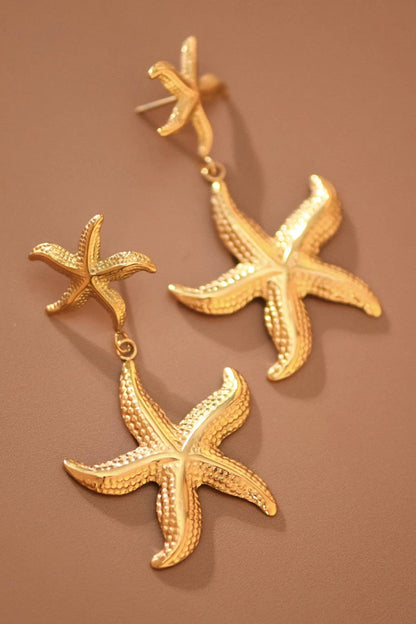 Coastal Starfish Drop Earrings