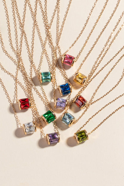 February Birthstone Precious Pendant Necklace