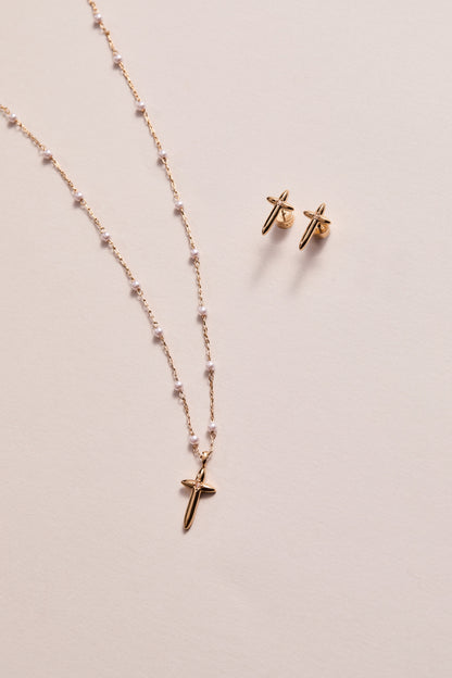 4:13 Cross Stud Earrings