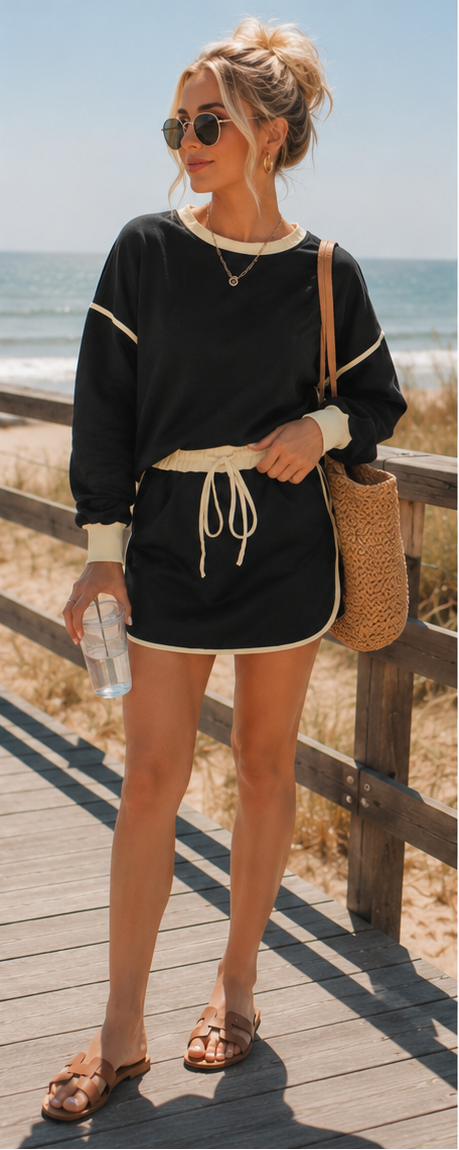 The Amélie Contrast Skort Set