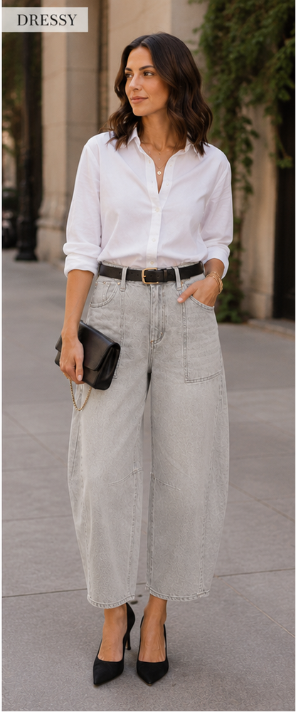 The Renny Cropped Barrel Jeans