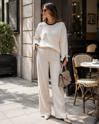 The Elara Tie-Sleeve Sweater