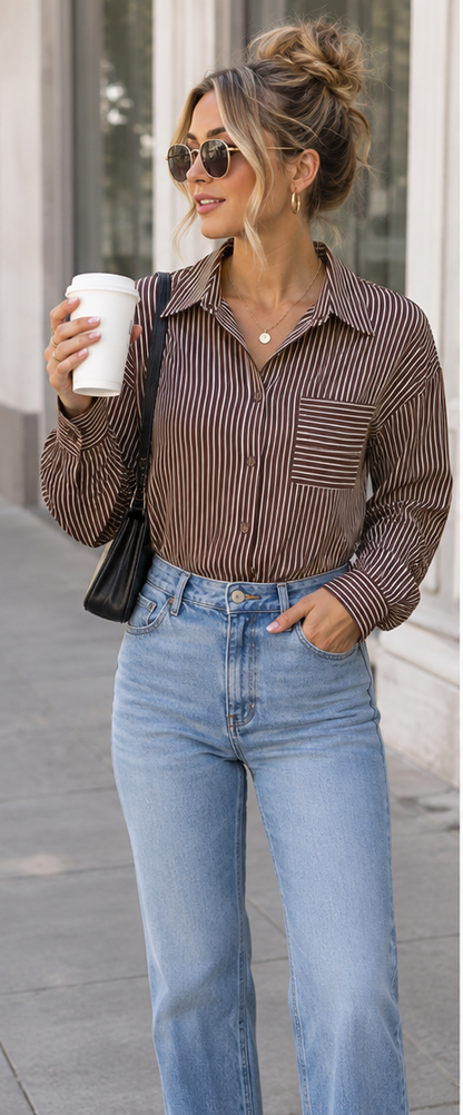 The Solenne Striped Bodysuit