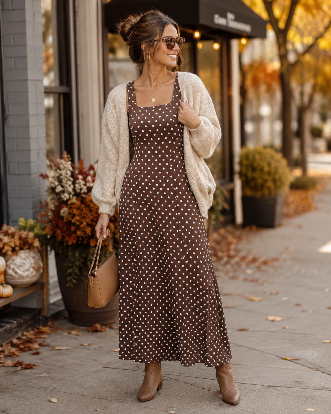 The Delphine Polka Dot Maxi Dress