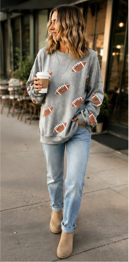 The Sunday Kickoff Sequin Sweatshirt