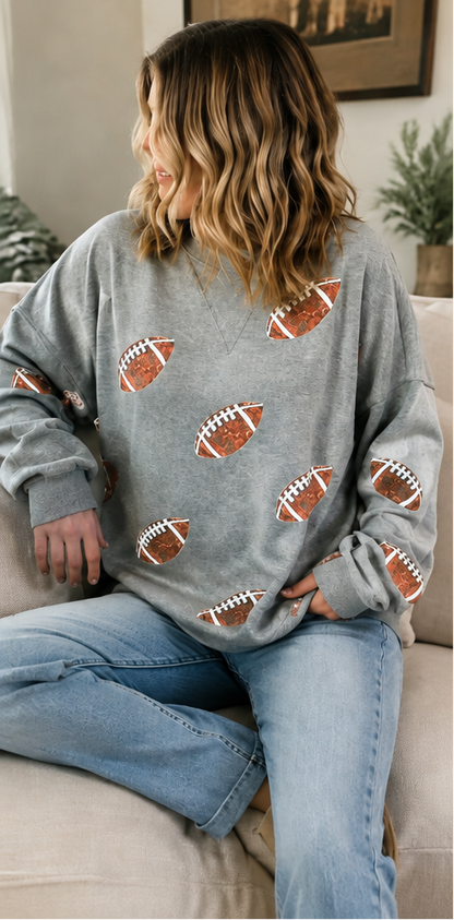The Sunday Kickoff Sequin Sweatshirt