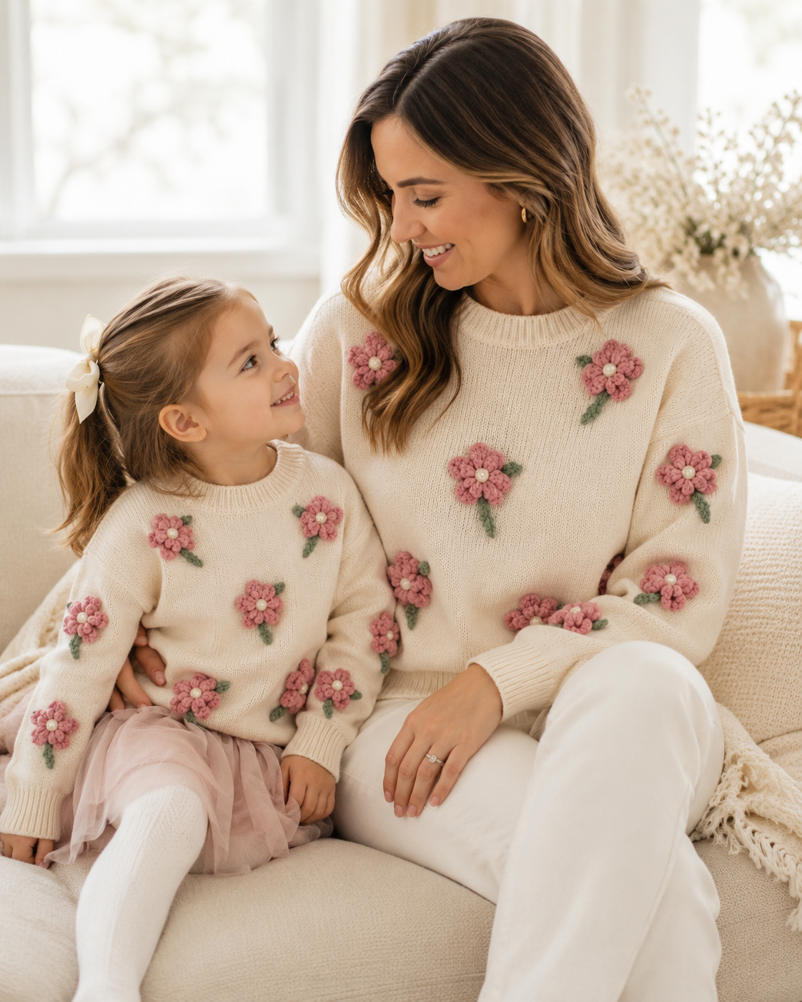The Evie Floral Knit Sweater