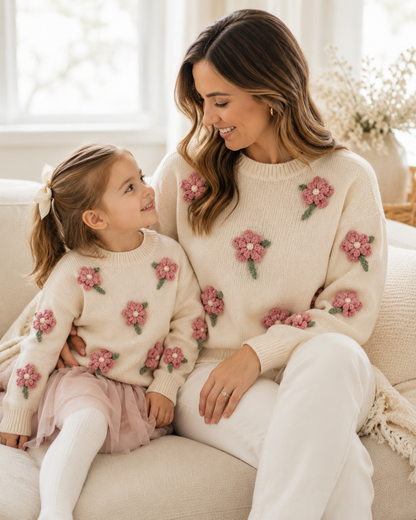 The Evie Floral Knit Sweater