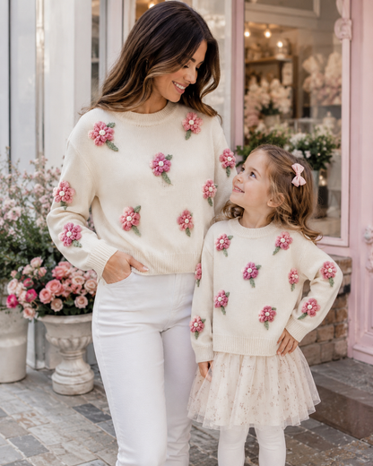 The Evie Floral Knit Sweater