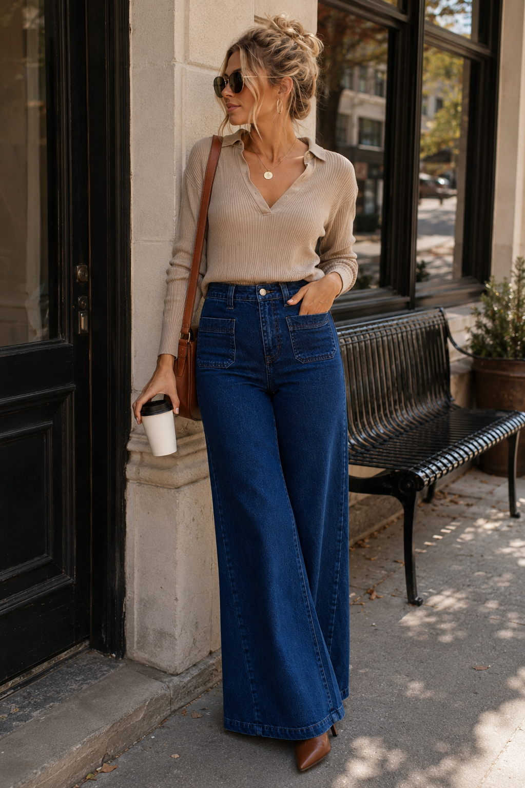 The Judy Blue Retro Wide-Leg Jeans