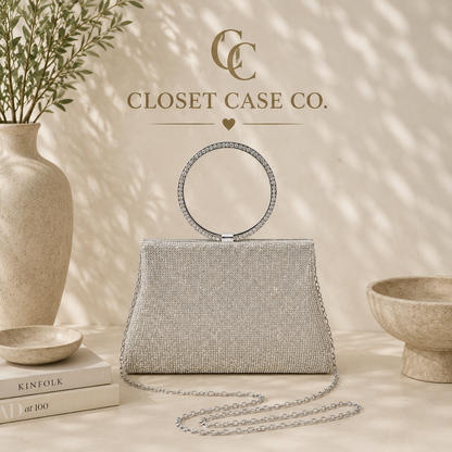 Rhinestone Top Handle Bag