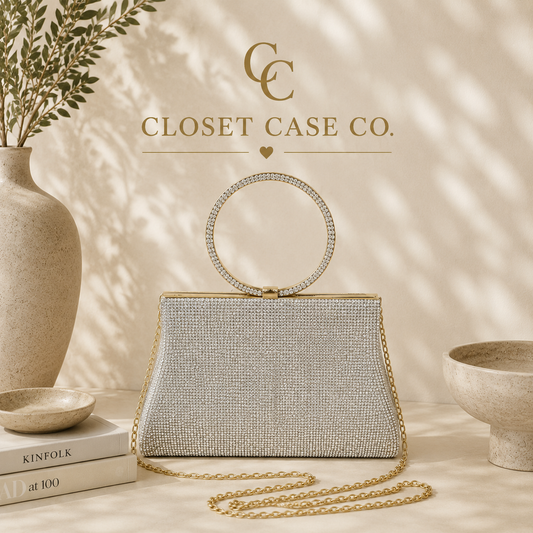 Rhinestone Top Handle Bag