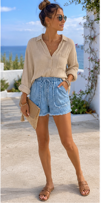 The Calla Denim Shorts