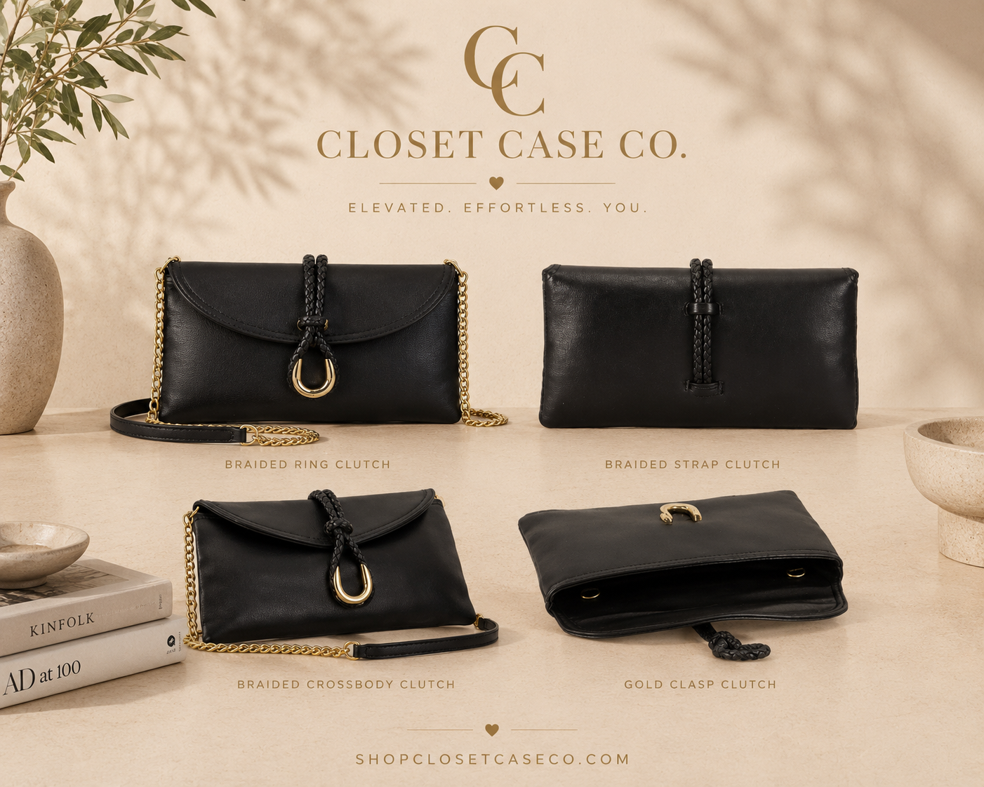 The Braided Vegan Leather Clutch