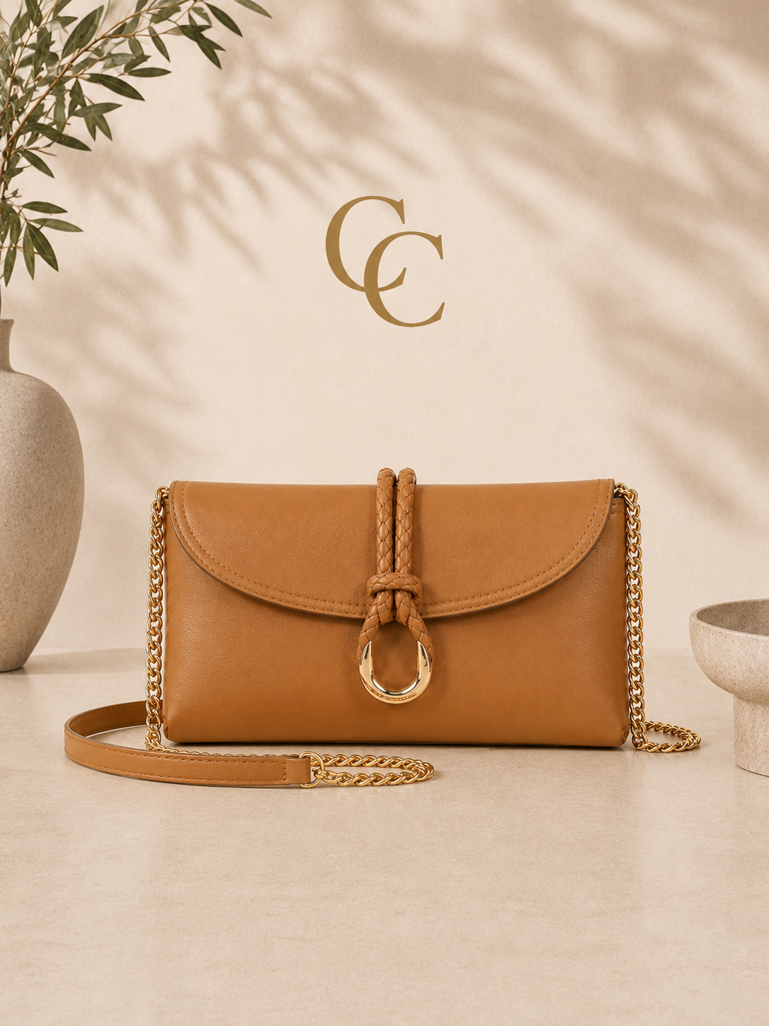 The Braided Vegan Leather Clutch