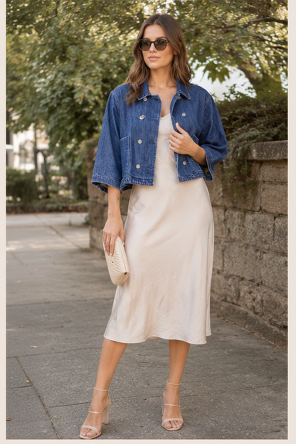 The Arden Cropped Denim Jacket