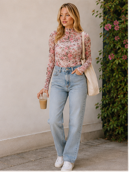 The Rosewood Mesh Layering Top