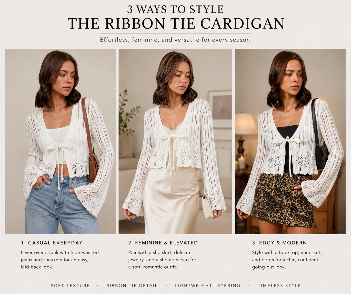 Ivy Knit Tie Cardigan