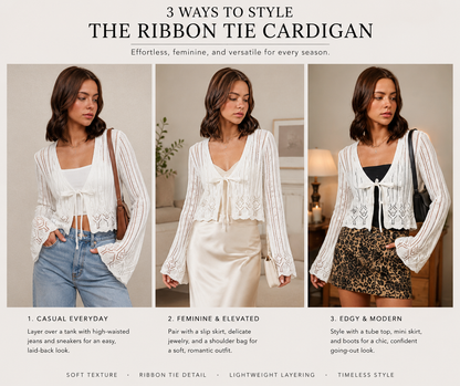 Ivy Knit Tie Cardigan