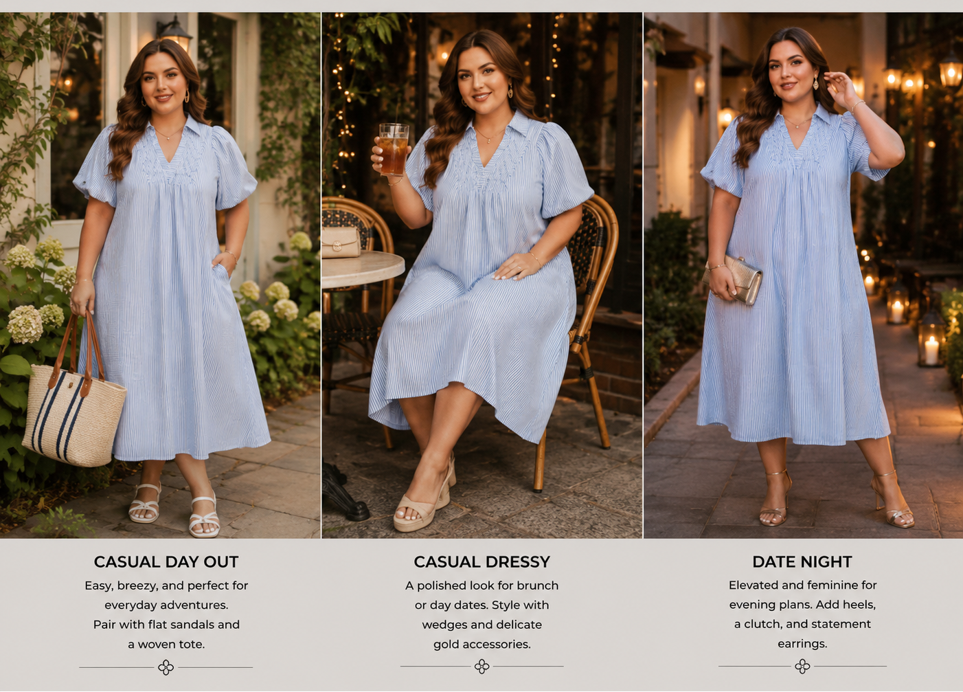 The Julie Detail Collar Midi PLUS Dress