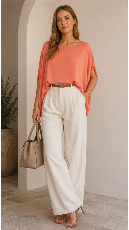 The Coral Cape Top