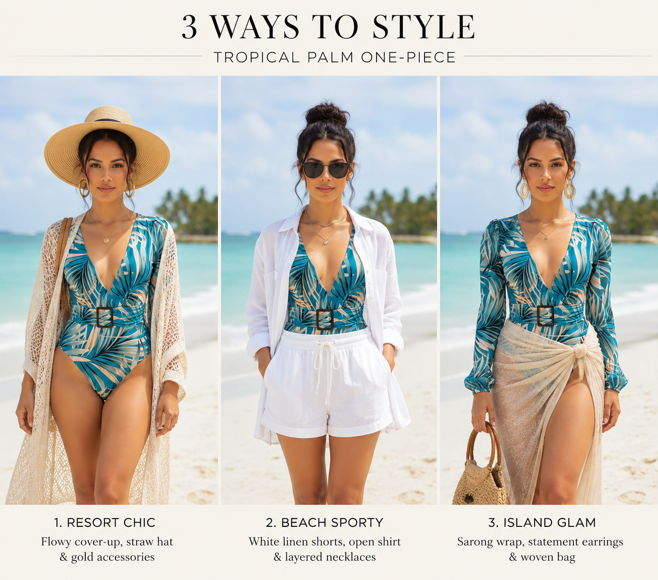 Tropical Palm One-Piece
