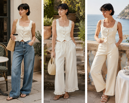 The Lark Cotton Vest