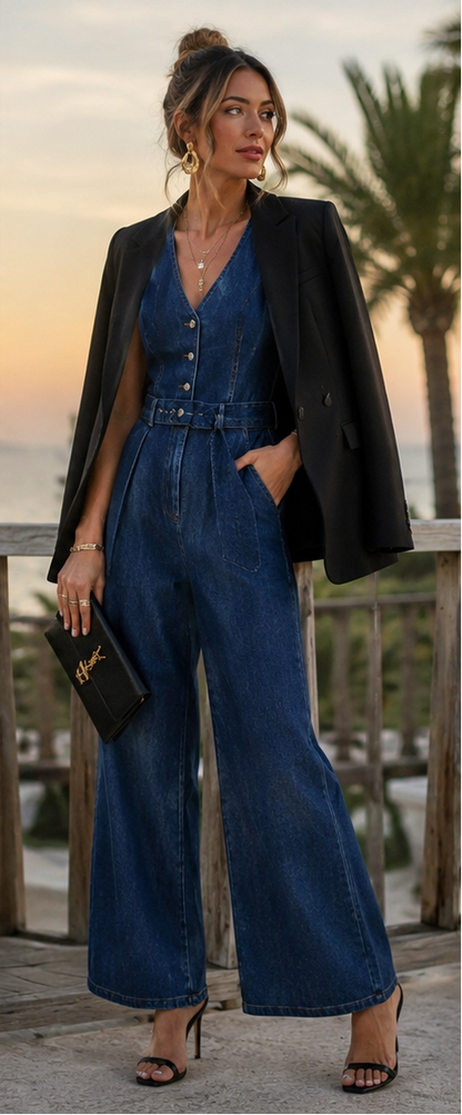 The Kennedy Denim Jumpsuit