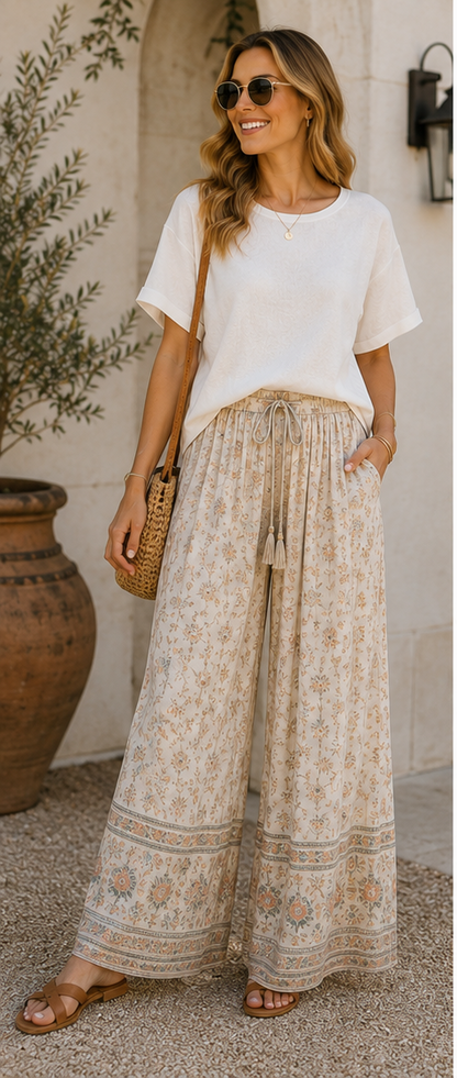 The Claudia Linen Cuff Sleeve Top